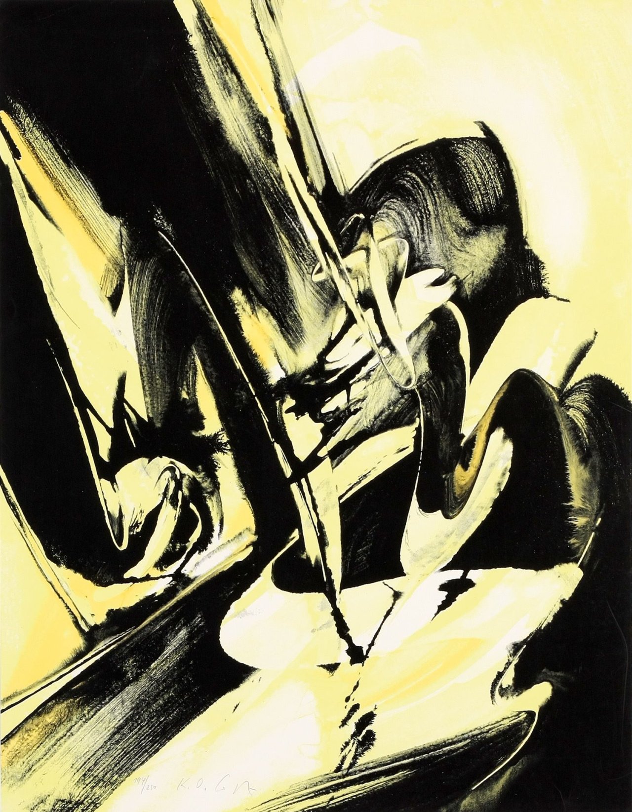 Auf diesem Bild ist das folgende Kunstwerk zu sehen: Karl Otto Götz. Ohne Titel. 1972.