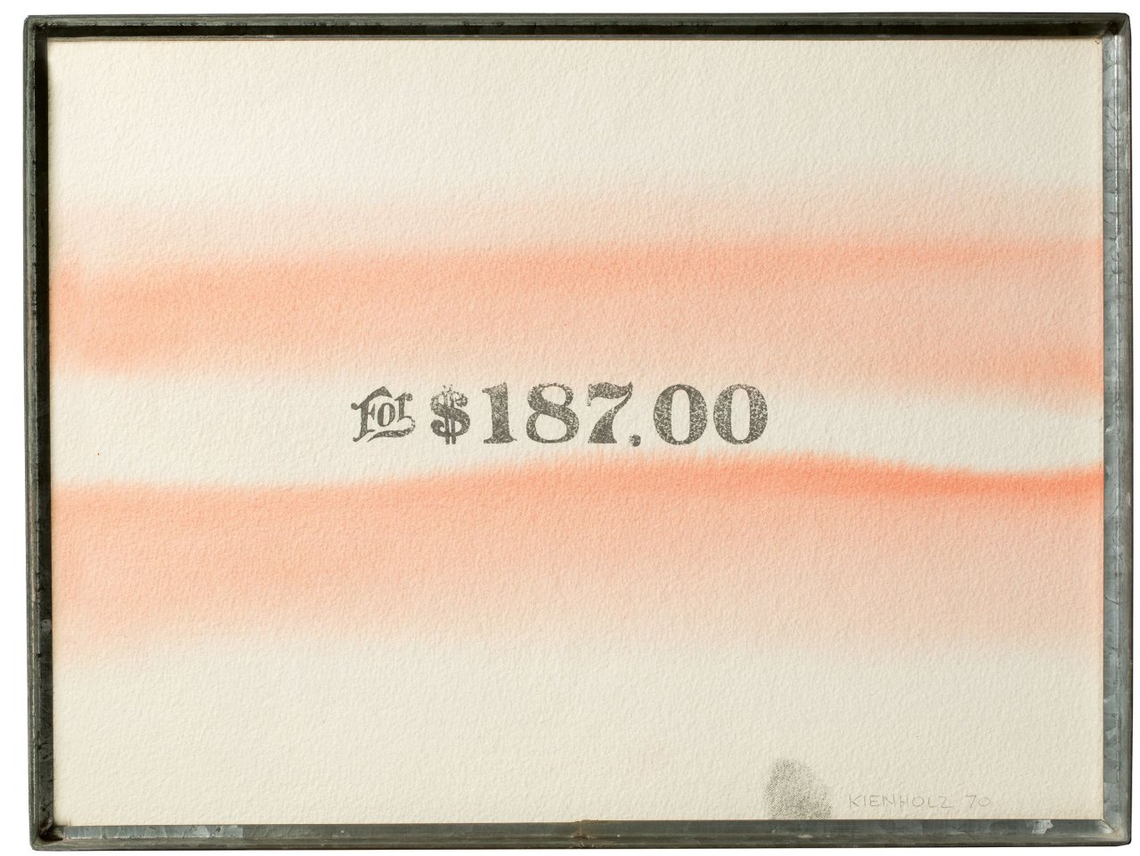 Auf diesem Bild ist das folgende Kunstwerk zu sehen: Edward Kienholz. „For $ 187.00“. 1970.