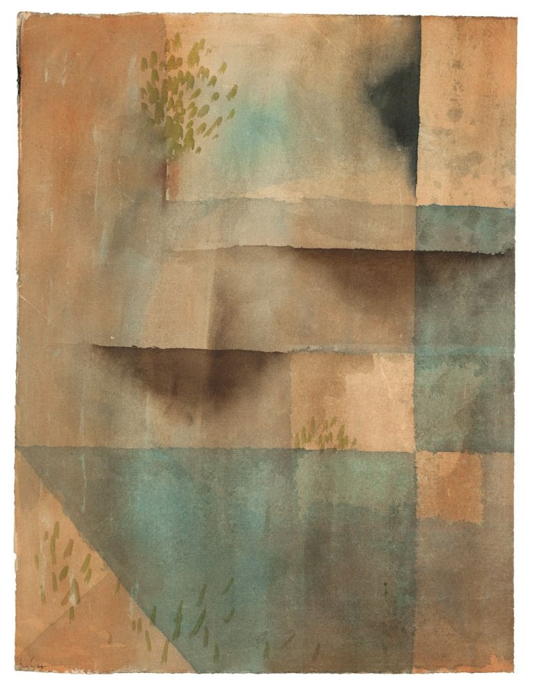 This picture shows the following artwork: Paul Klee. „Die Mauer (Größeres Blatt)“. 1929.