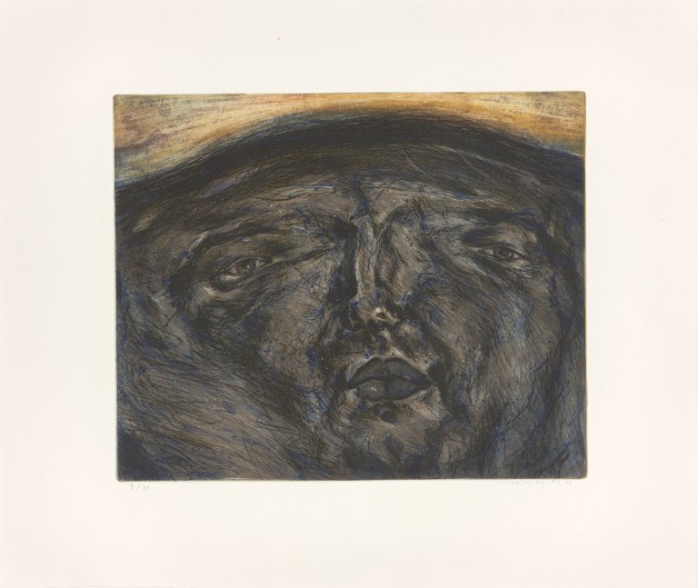 Auf diesem Bild ist das folgende Kunstwerk zu sehen:  Marwan. Kopf. 1972/74.