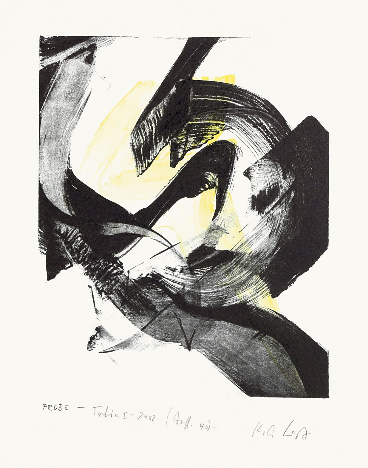 Auf diesem Bild ist das folgende Kunstwerk zu sehen: Karl Otto Götz. Ohne Titel. 2002.