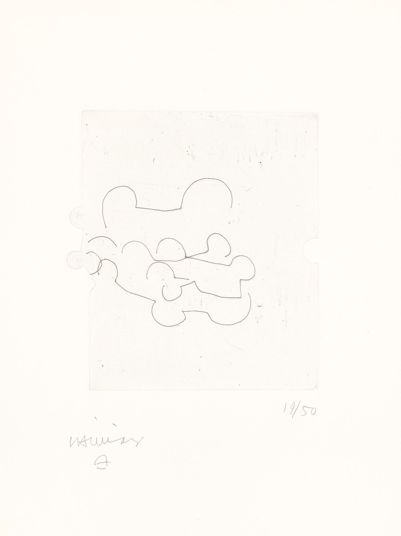 This picture shows the following artwork: Eduardo Chillida. Aus: „Ce maudit moi“. 1983.