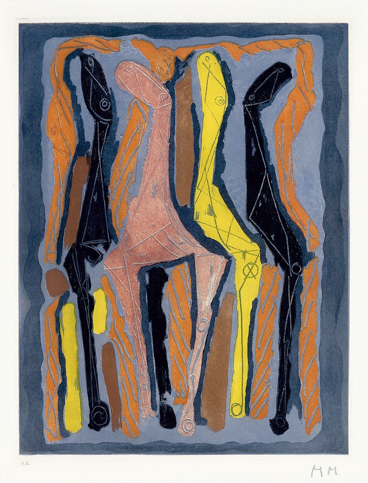 Auf diesem Bild ist das folgende Kunstwerk zu sehen: Marino Marini. „Marino from Goethe“. 1979.
