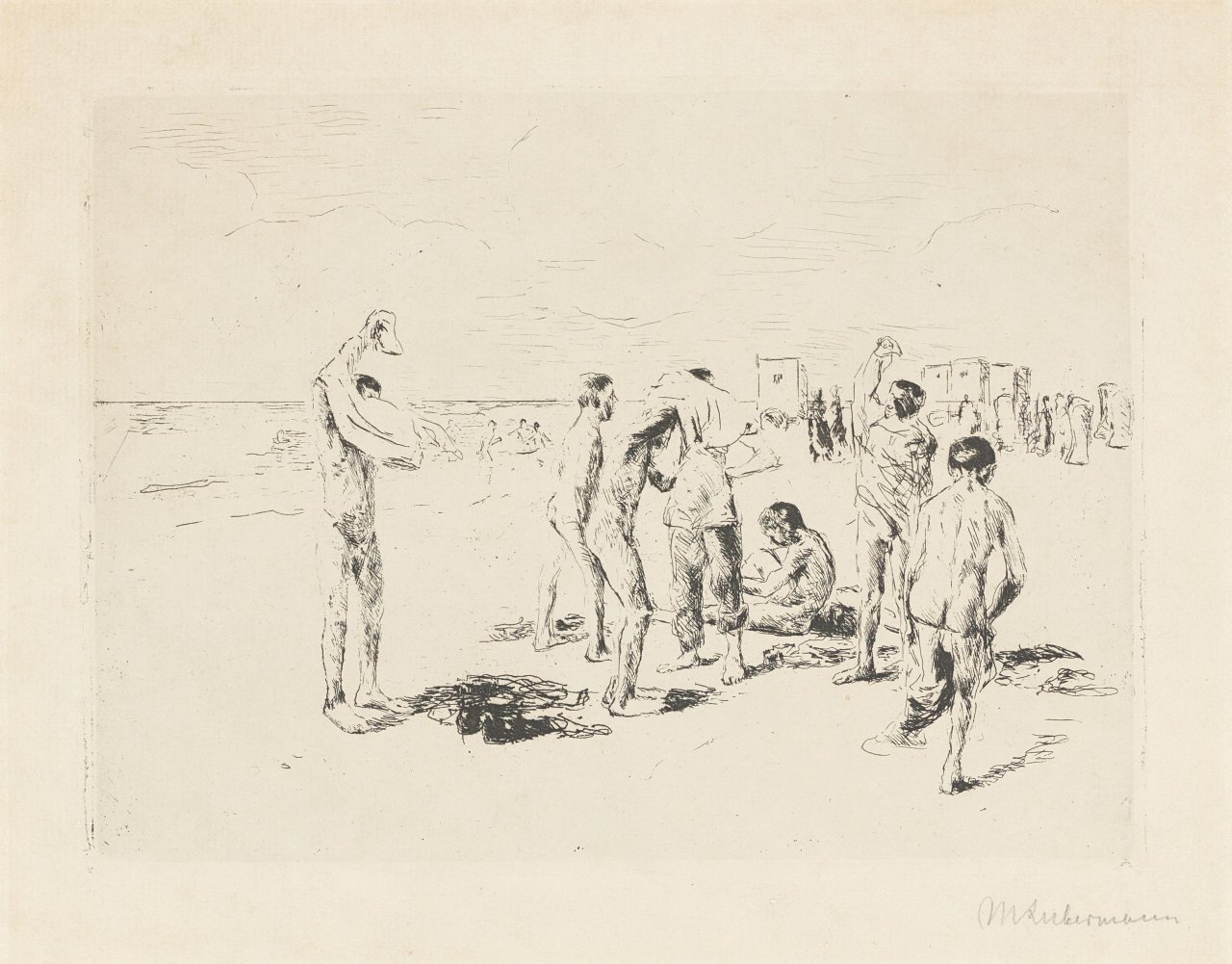 This picture shows the following artwork: Max Liebermann. „Badende Knaben“. 1906.