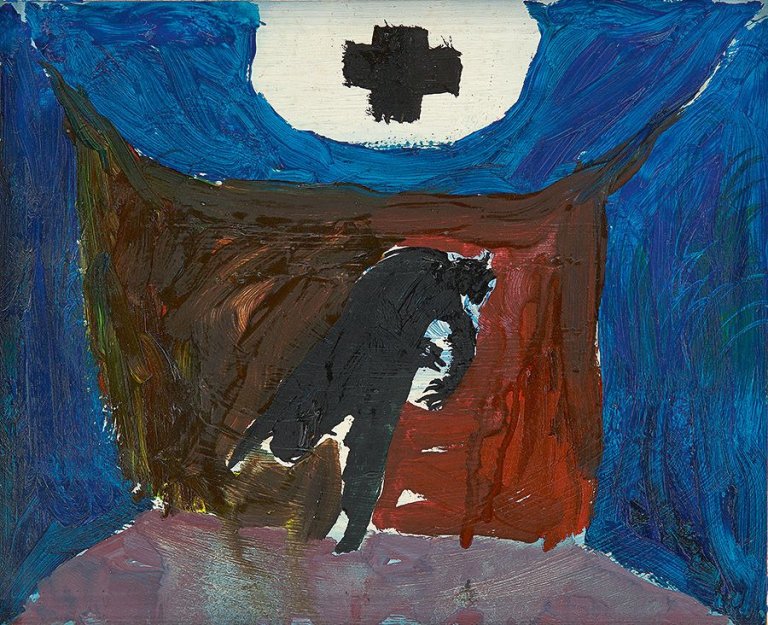 Auf diesem Bild ist das folgende Kunstwerk zu sehen: Andy Hope. „BATCROSS“. 2004.