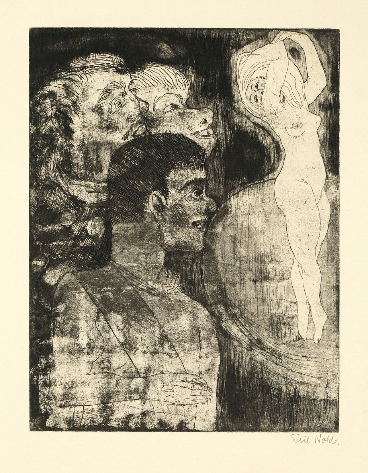 This picture shows the following artwork: Emil Nolde. „Tänzerin“. 1922.