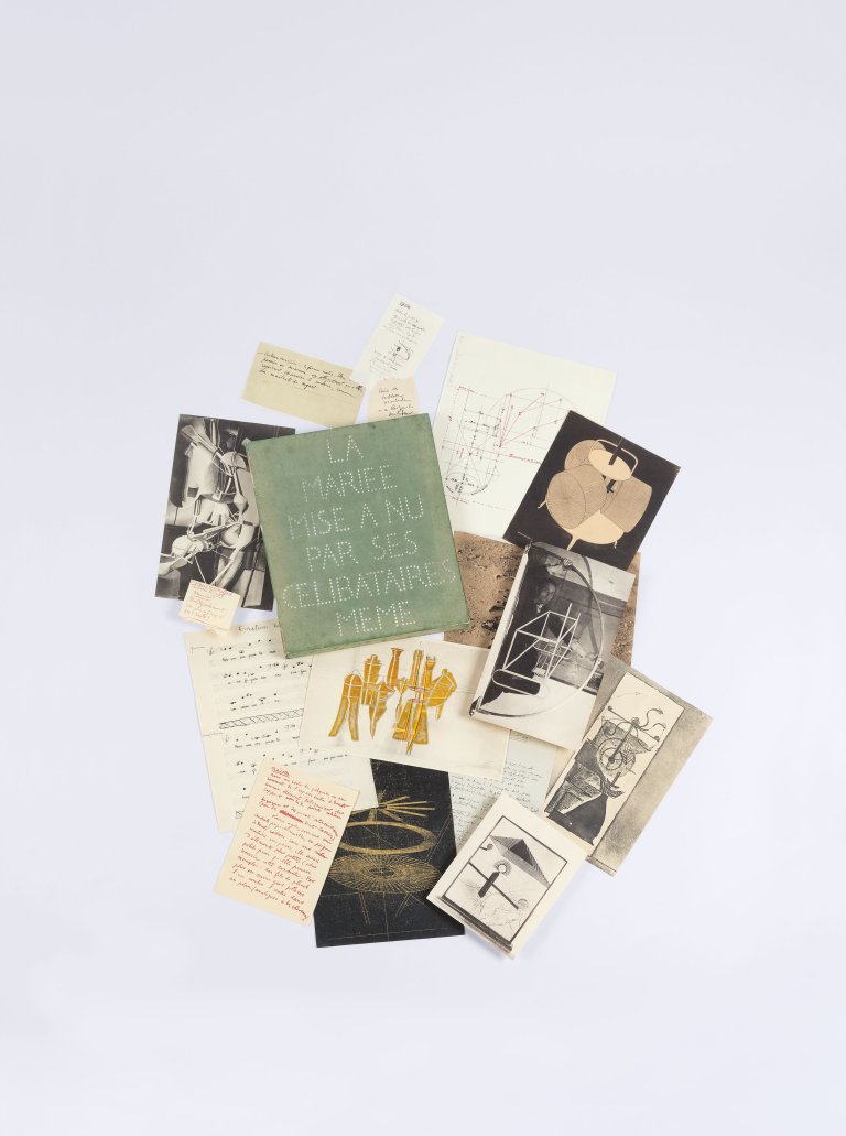 This picture shows the following artwork: Marcel Duchamp. ”The bride stripped bare by her bachelors, even (The Green Box)”. 1934.