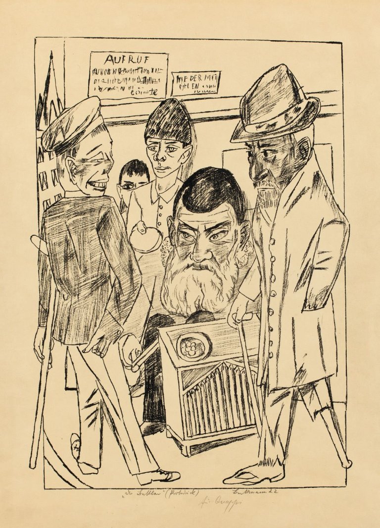 Auf diesem Bild ist das folgende Kunstwerk zu sehen: Max Beckmann. „Die Bettler“. 1922.