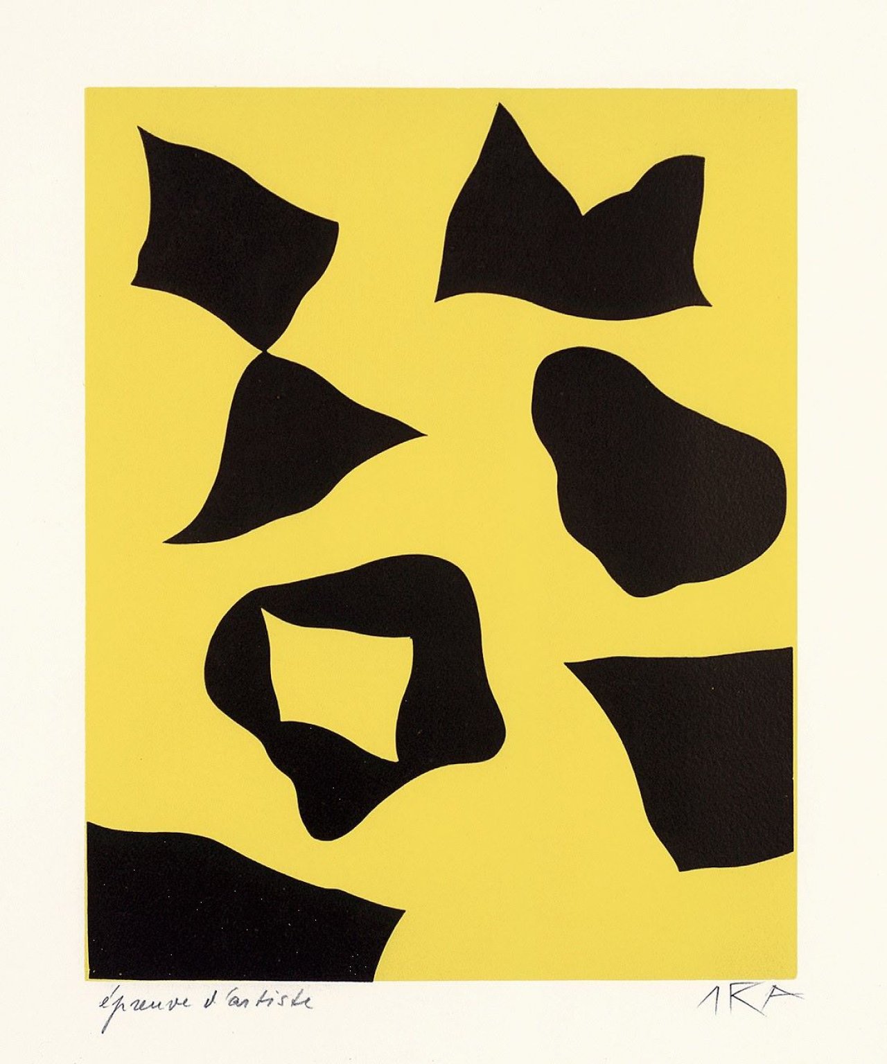 This picture shows the following artwork: Hans (Jean) Arp. „Es schneit nach oben“. 1958.