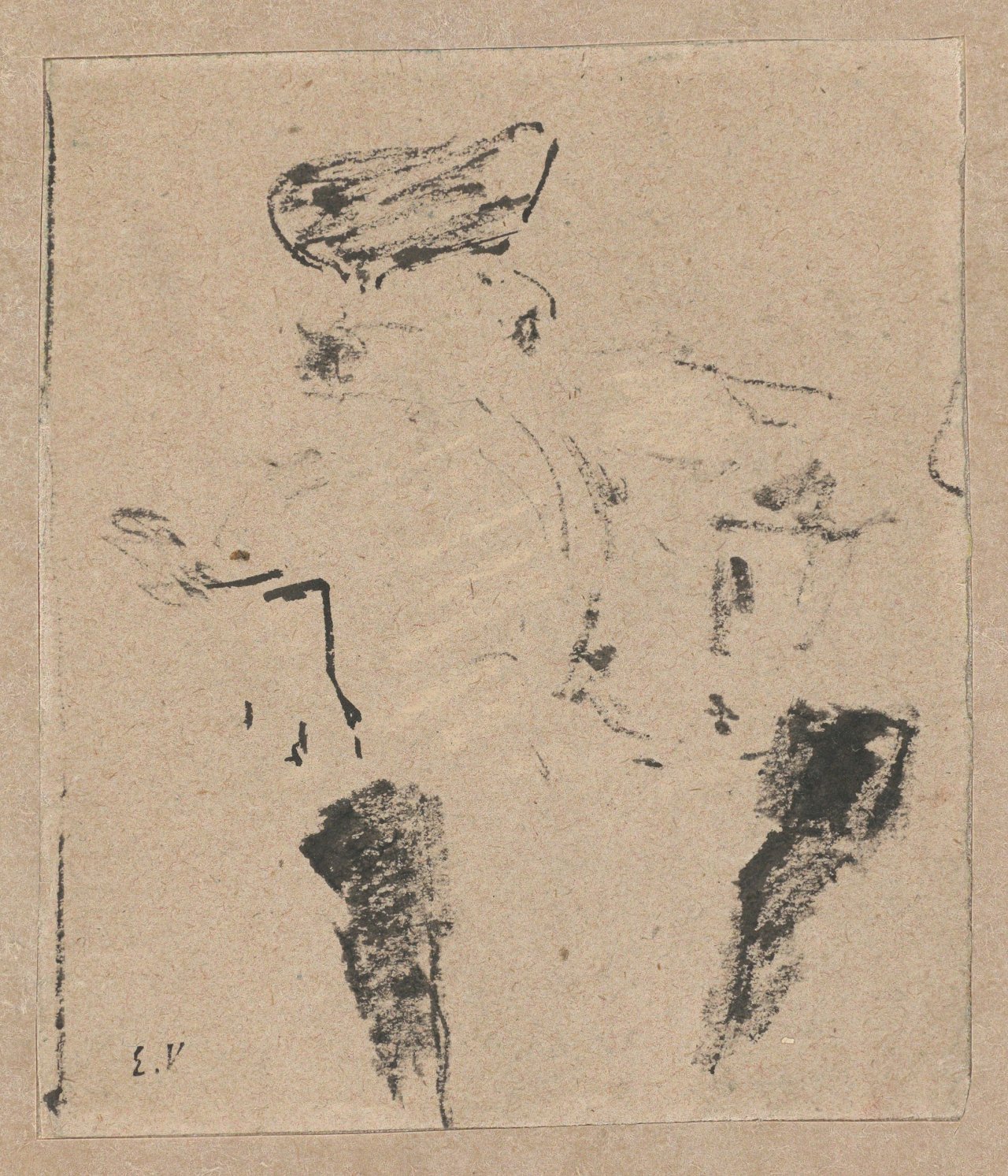 Auf diesem Bild ist das folgende Kunstwerk zu sehen: Édouard Vuillard. Acteur en costume (Coquelin Cadet). Um 1892.