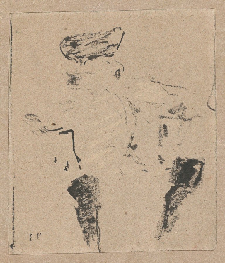 Auf diesem Bild ist das folgende Kunstwerk zu sehen: Édouard Vuillard. Acteur en costume (Coquelin Cadet). Um 1892.