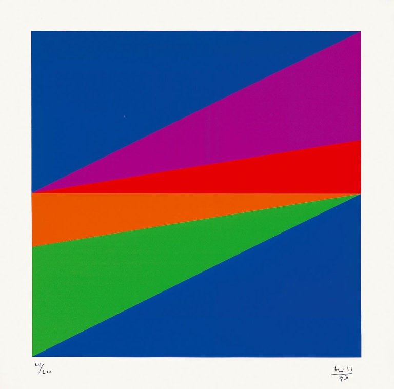 Auf diesem Bild ist das folgende Kunstwerk zu sehen:  Mappenwerk. „9x5 konkret“ (Portfolio II). 1973.