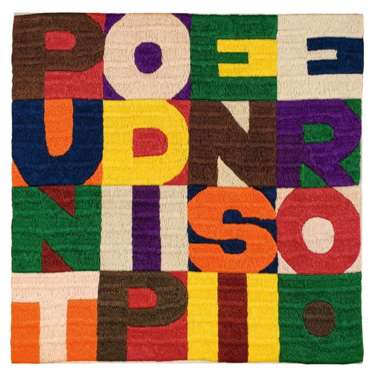 Auf diesem Bild ist das folgende Kunstwerk zu sehen: Alighiero Boetti. „Punto di Pensiero“. Um 1988.