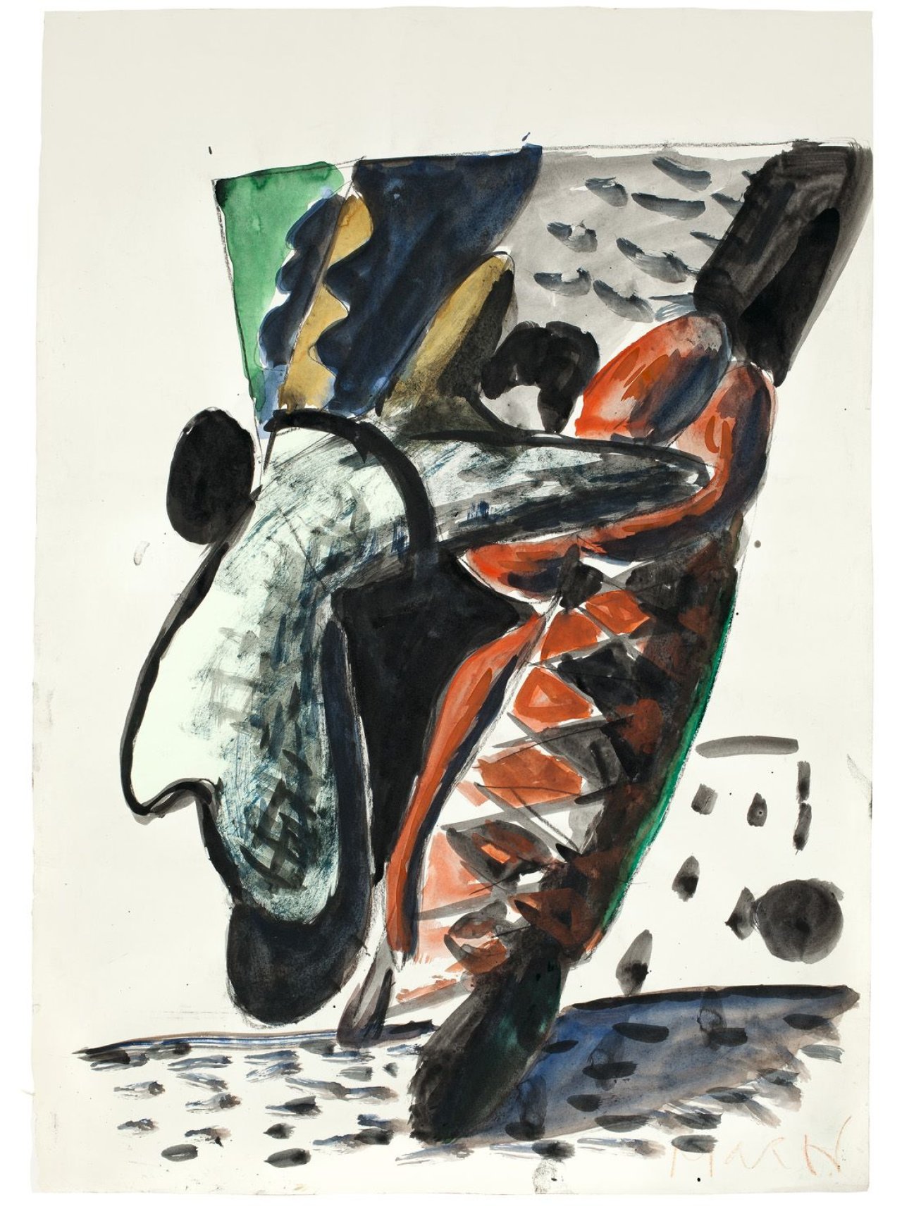 Auf diesem Bild ist das folgende Kunstwerk zu sehen: Markus Lüpertz. Ohne Titel. 1972/73.