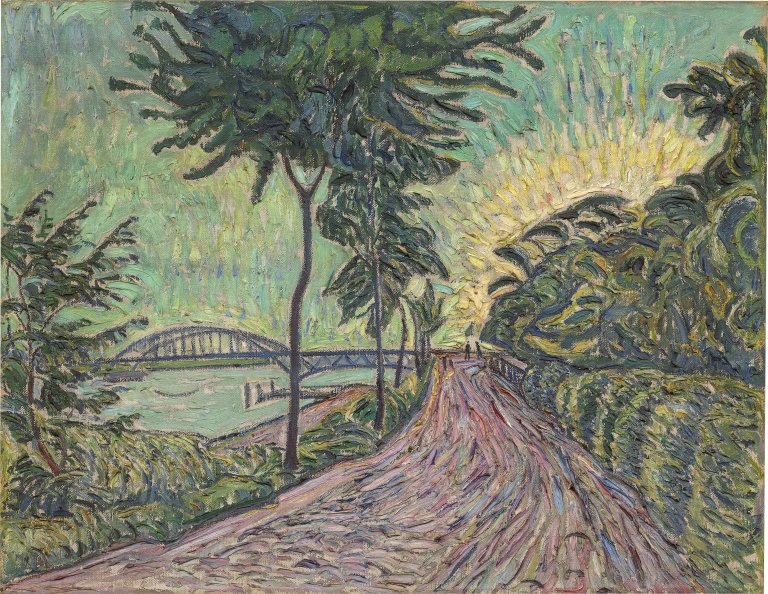 Auf diesem Bild ist das folgende Kunstwerk zu sehen: Theo von Brockhusen. Havelbrücke bei Baumgartenbrück. Um 1913/14.