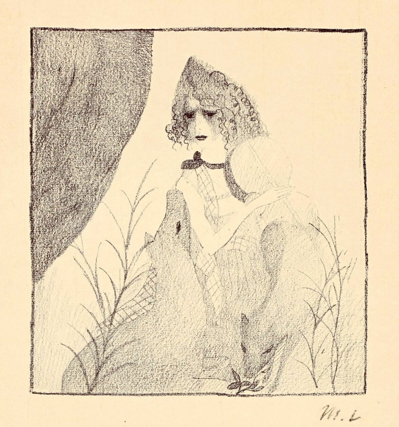Auf diesem Bild ist das folgende Kunstwerk zu sehen: Marie Laurencin. „la musicienne”. 1920.
