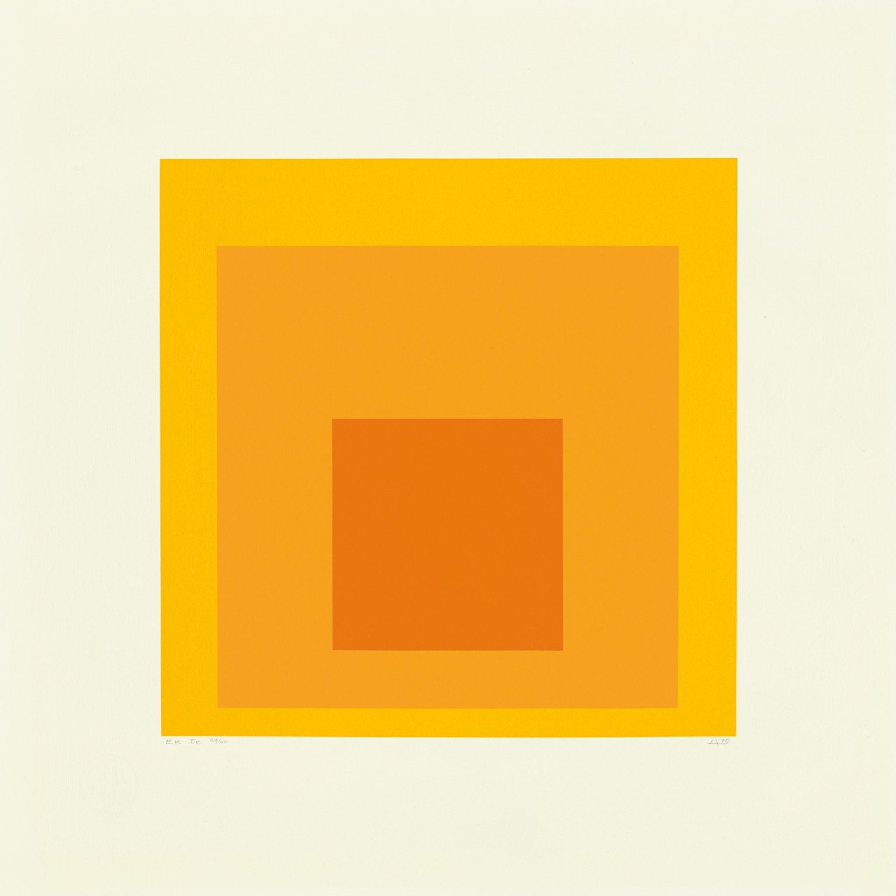 Auf diesem Bild ist das folgende Kunstwerk zu sehen: Josef Albers. „EK Ie“. 1970.