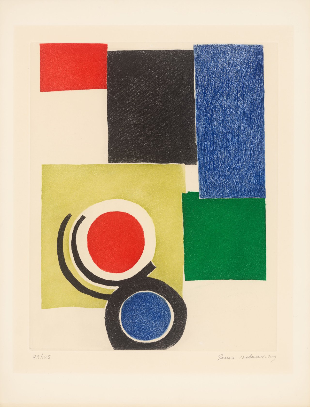 This picture shows the following artwork: Sonia Delaunay. Untitled. 1970/71.
