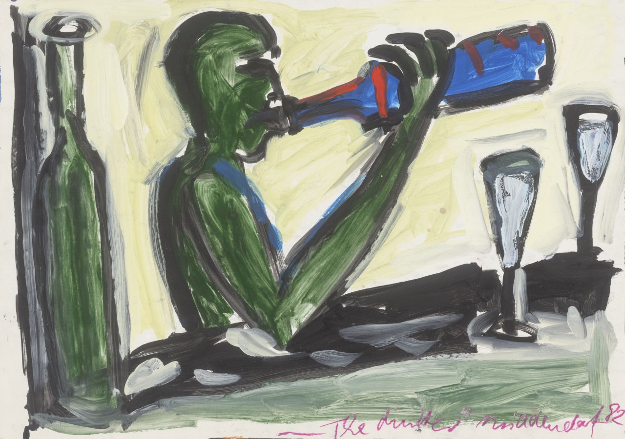 Auf diesem Bild ist das folgende Kunstwerk zu sehen: Helmut Middendorf. „The drinker“. 1982.