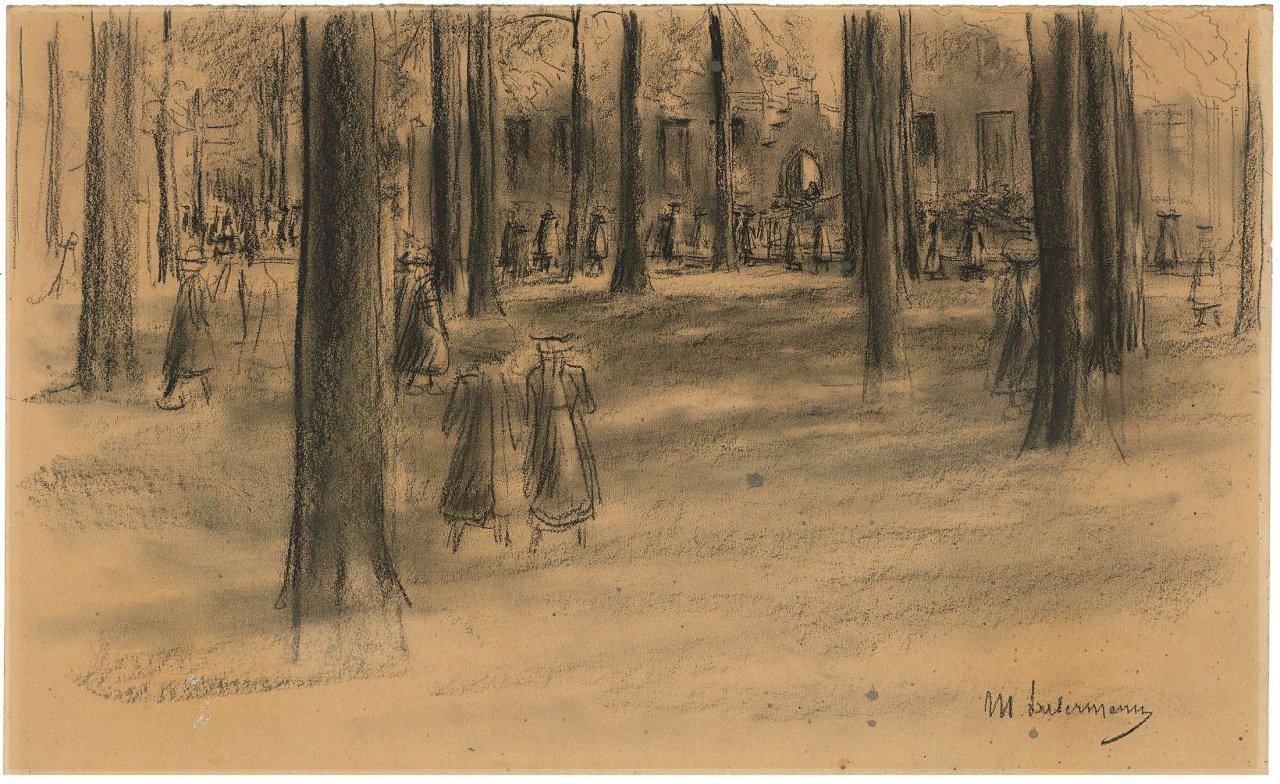 This picture shows the following artwork: Max Liebermann. Schulgang in Laren. 1898.