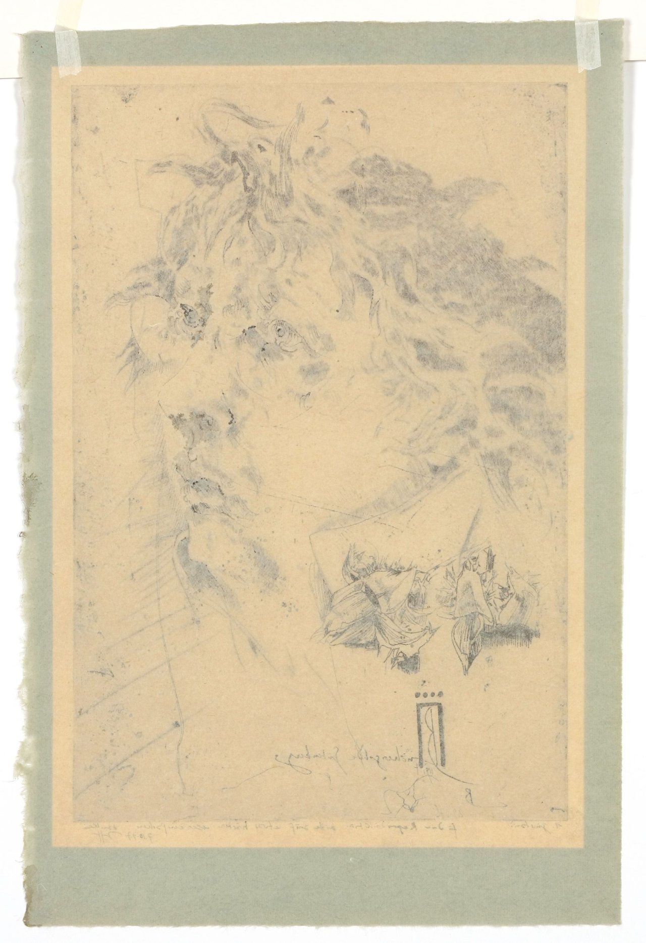 Auf diesem Bild ist das folgende Kunstwerk zu sehen: Horst Janssen. „Selbst“. 1976.