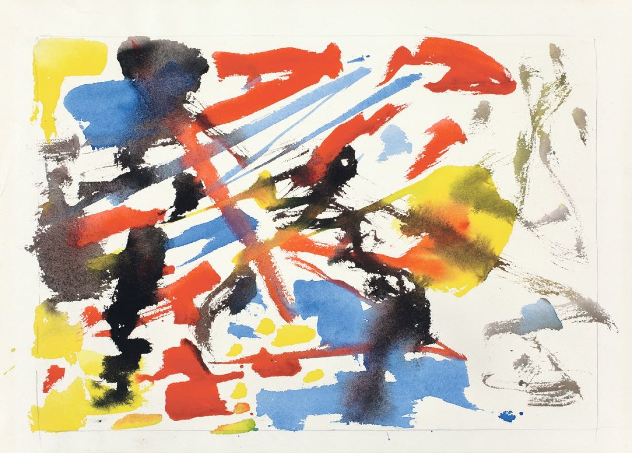 This picture shows the following artwork: Ernst Wilhelm Nay. Untitled (Farbspiele). 1952.