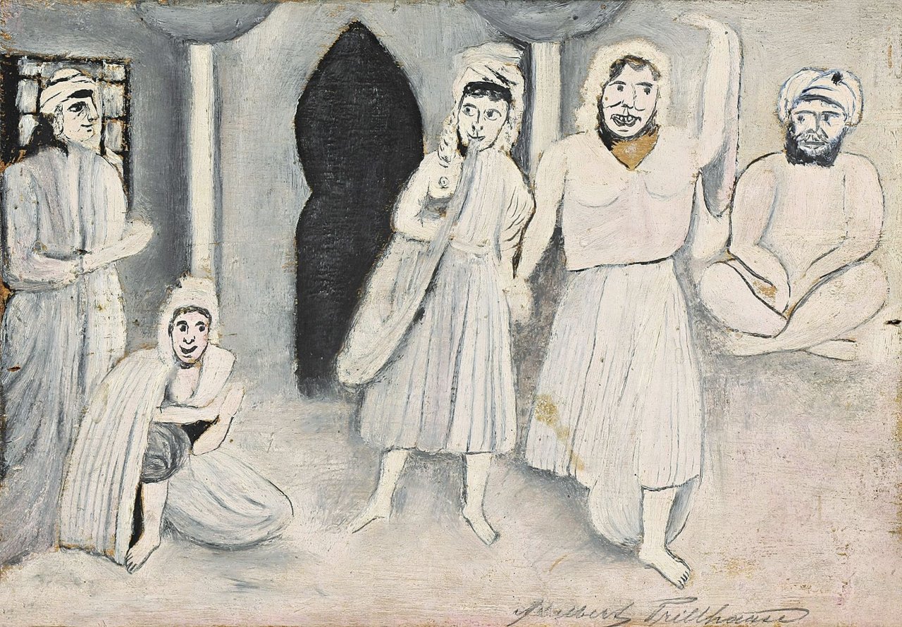 Auf diesem Bild ist das folgende Kunstwerk zu sehen: Adalbert Trillhaase. Haremsszene.