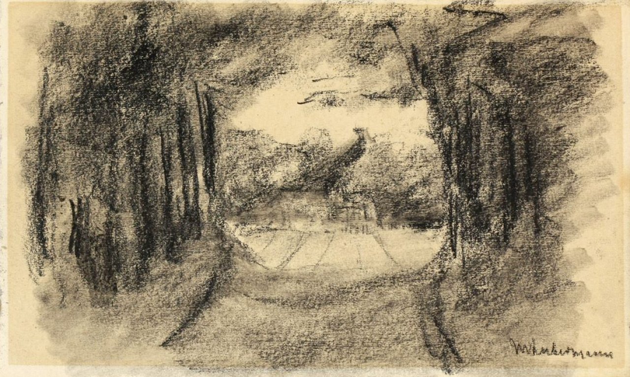 This picture shows the following artwork: Max Liebermann. „Durchblick – Holländische Landstraße“. Circa 1906.