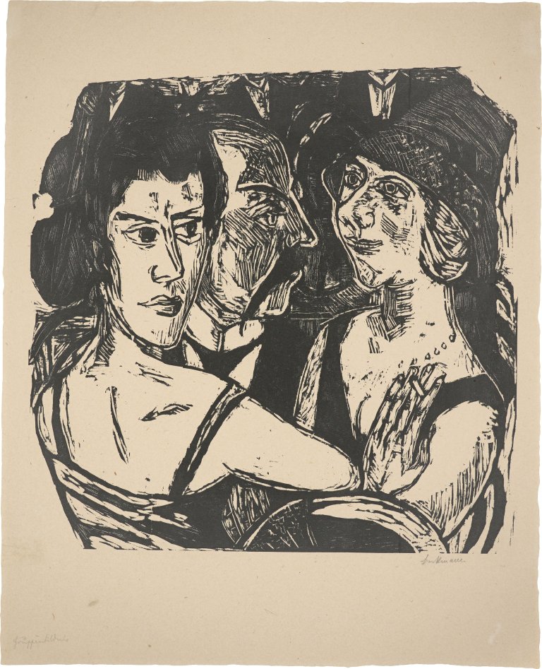 Auf diesem Bild ist das folgende Kunstwerk zu sehen: Max Beckmann. „Gruppenbildnis Edenbar“. 1923.
