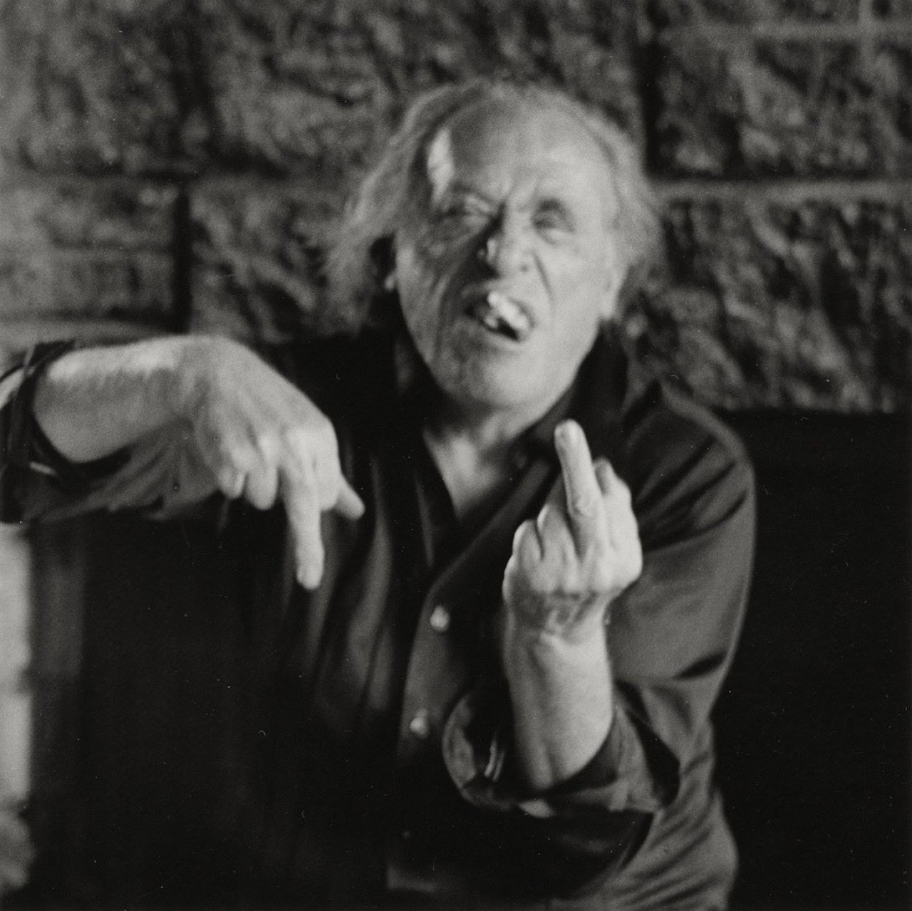 This picture shows the following artwork: Abe Frajndlich. „Charles Bukowski – from Shoot 1, San Pedro, Cal.“. 1985.