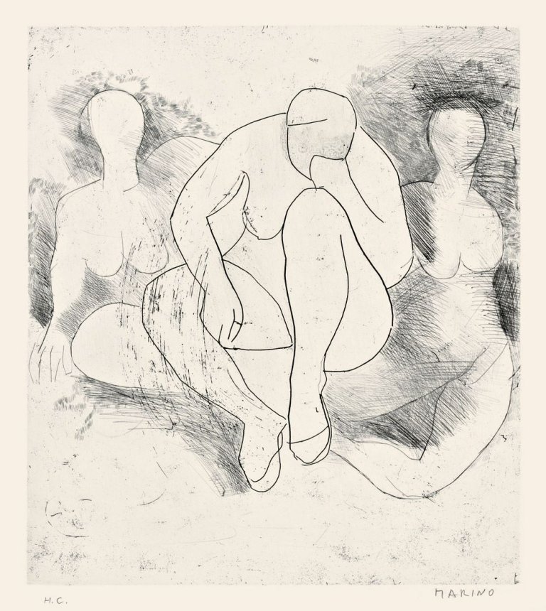 Auf diesem Bild ist das folgende Kunstwerk zu sehen: Marino Marini. „Composizione“. 1950.