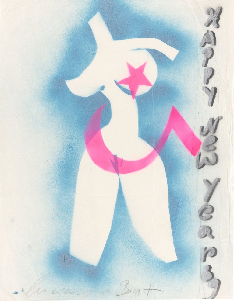 This picture shows the following artwork: Luciano Castelli. „Happy New Year 89“. 1988.