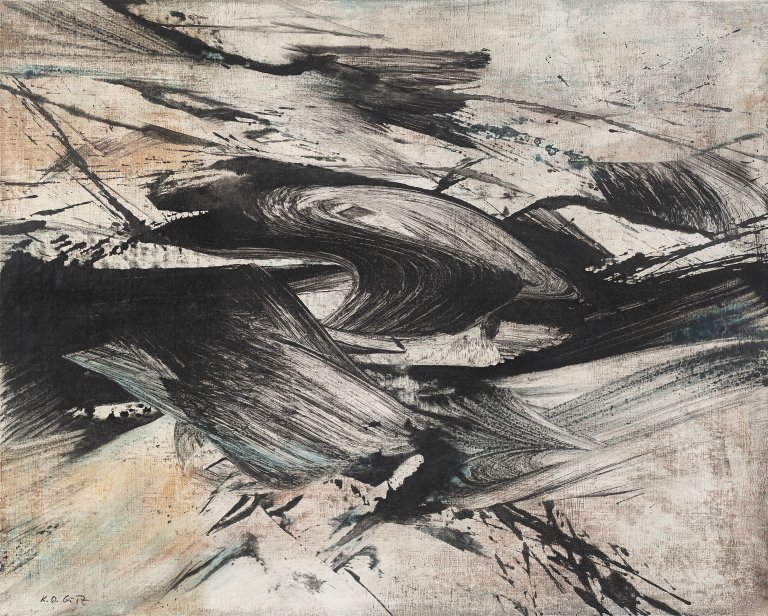 Auf diesem Bild ist das folgende Kunstwerk zu sehen: Karl Otto Götz. „Kormo“. 1958.