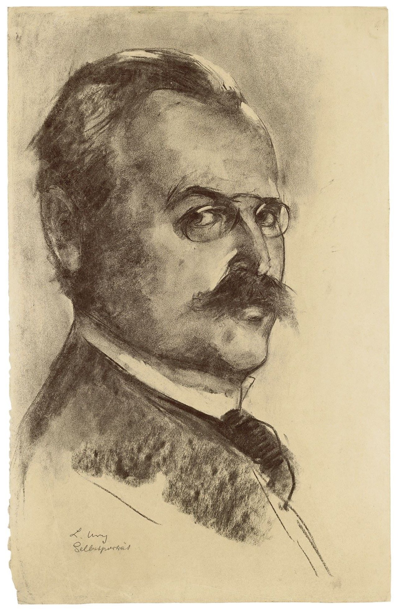 This picture shows the following artwork: Lesser Ury. „Selbstporträt“. Um 1905.
