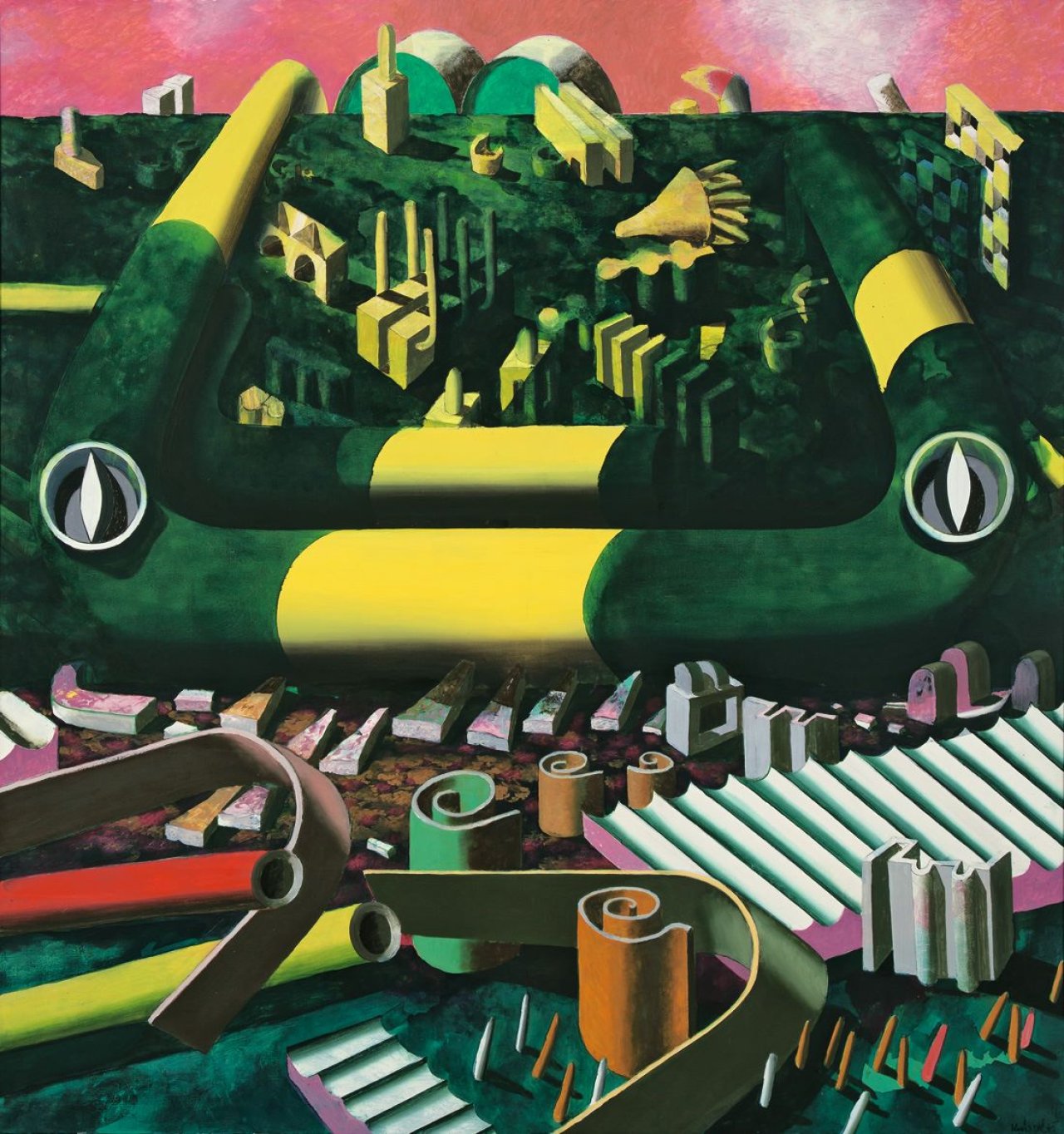 Auf diesem Bild ist das folgende Kunstwerk zu sehen: Ulrich Knispel. „Landschaft“. 1975.