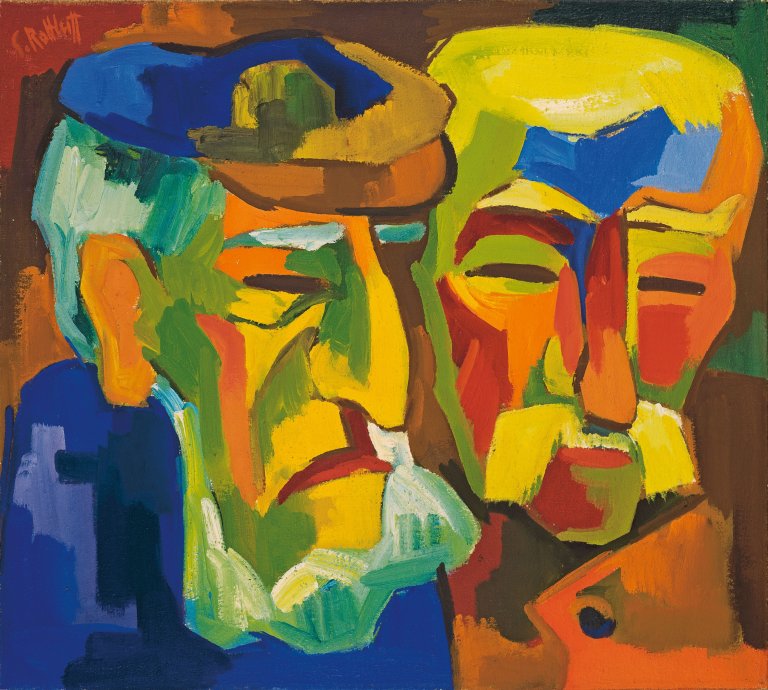 Auf diesem Bild ist das folgende Kunstwerk zu sehen: Karl Schmidt-Rottluff. „Pommersche Bauern“. 1924.