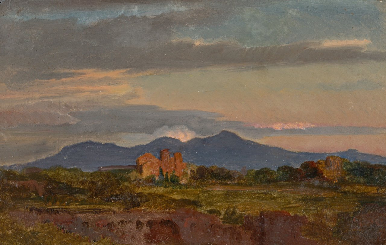 Auf diesem Bild ist das folgende Kunstwerk zu sehen: Louis Gurlitt. In der Römischen Campagna. Um 1845.