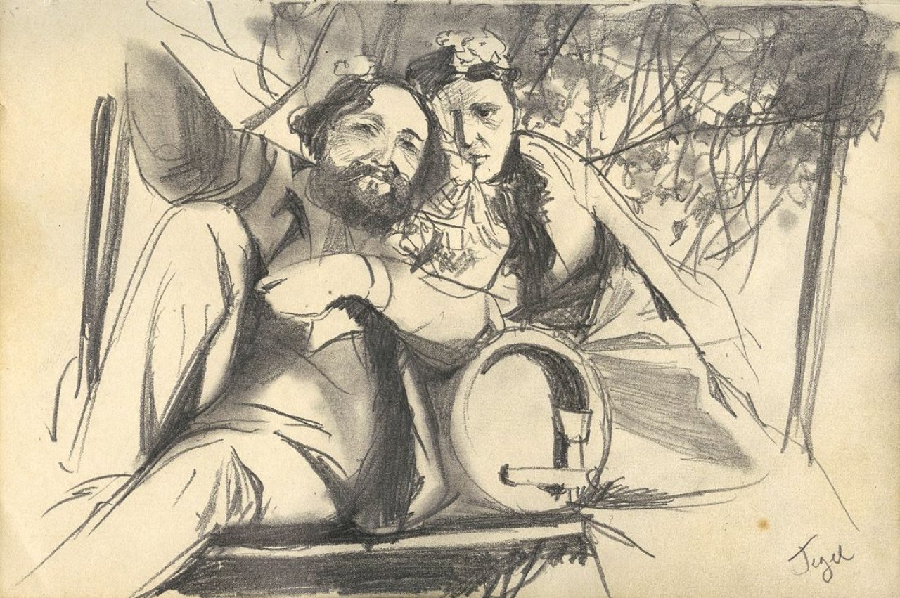 Auf diesem Bild ist das folgende Kunstwerk zu sehen: Franz Skarbina. Skizzenbuch. 1875.