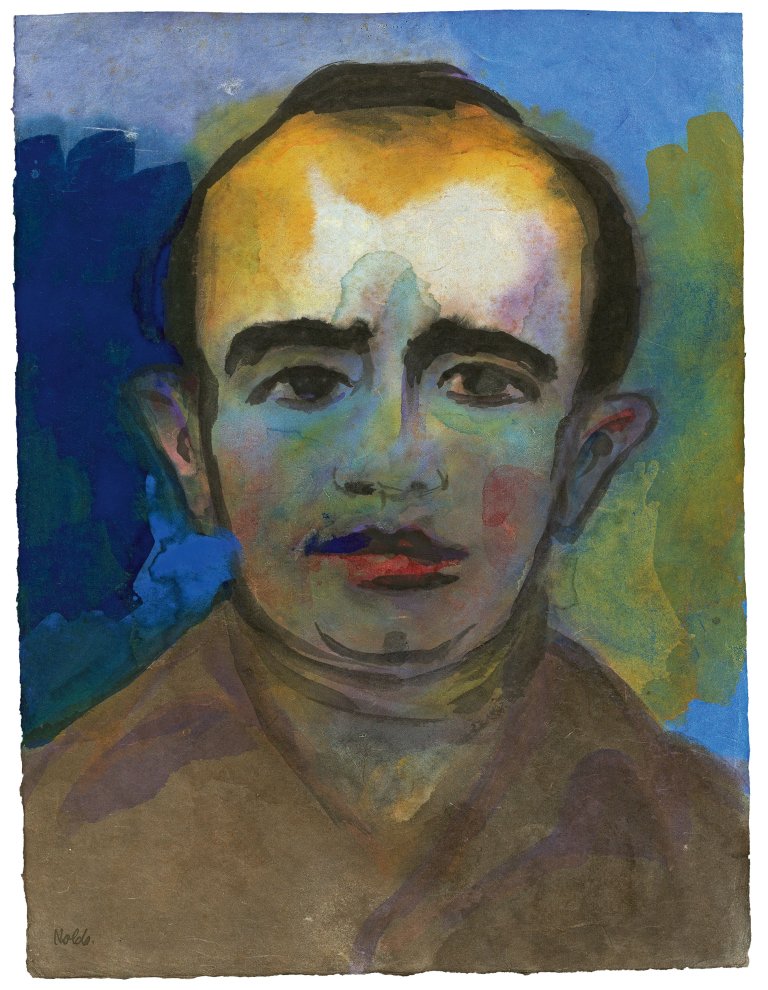 This picture shows the following artwork: Emil Nolde. ”Porträt eines Mannes”. Circa 1935/40.