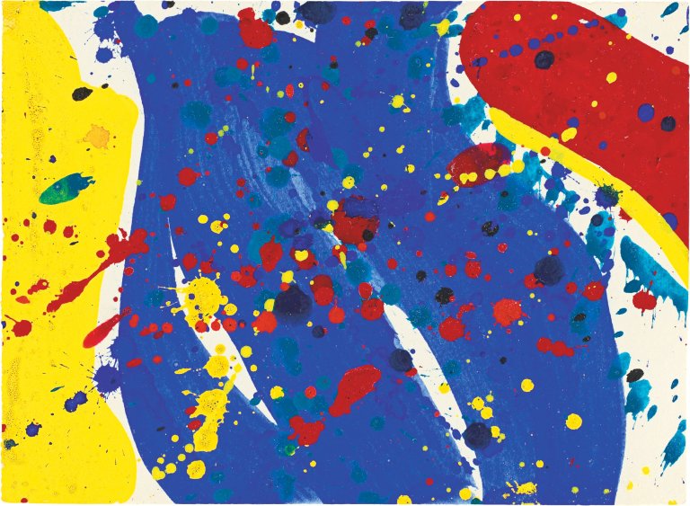 Auf diesem Bild ist das folgende Kunstwerk zu sehen: Sam Francis. Ohne Titel. 1964.