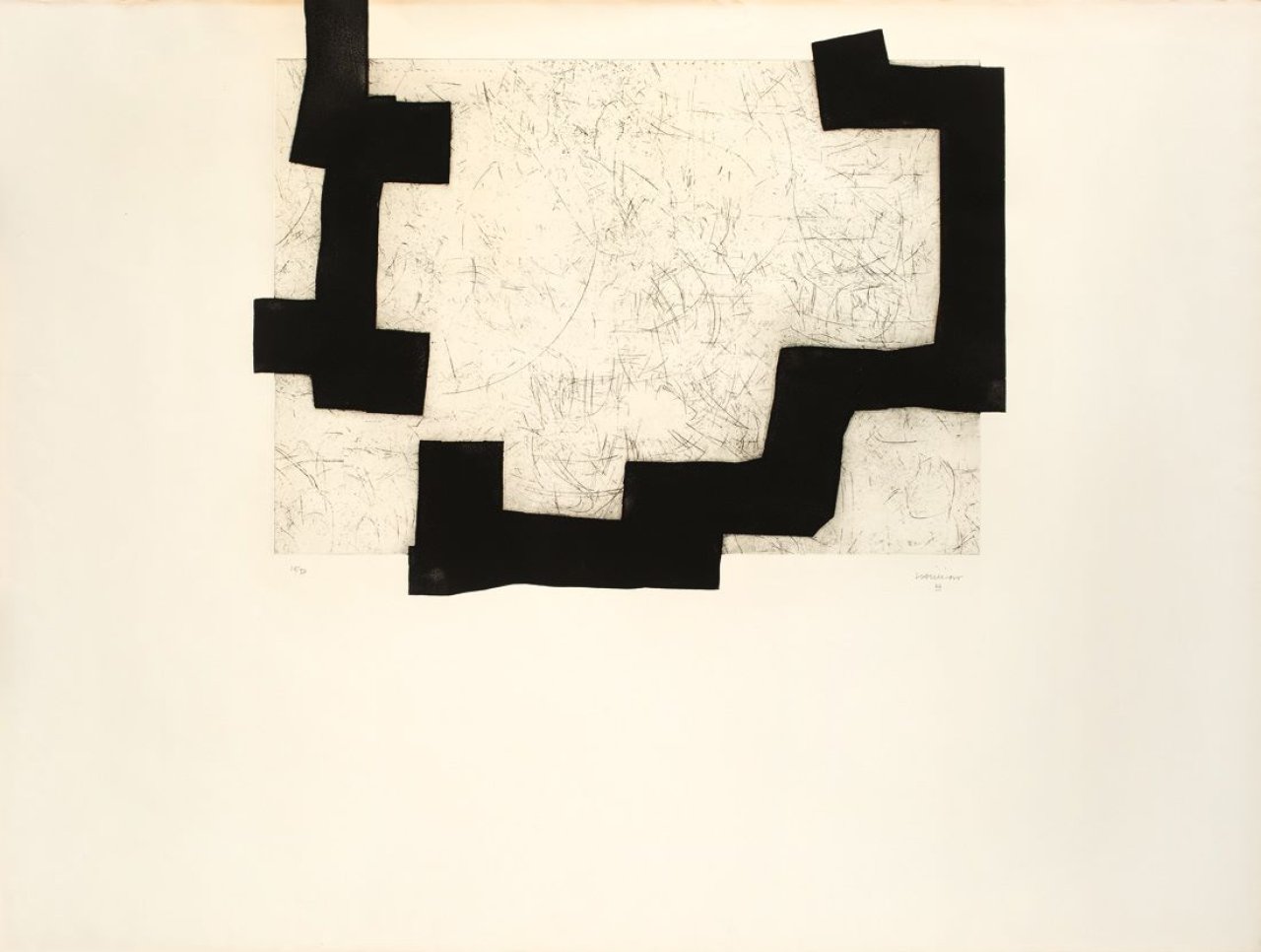 This picture shows the following artwork: Eduardo Chillida. „Aundi I“. 1970.
