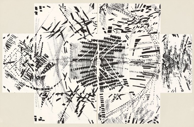 Auf diesem Bild ist das folgende Kunstwerk zu sehen: Kurt Kranz. „Entfaltung - 20 Seiten in freier Reihenfolge“. 1962.