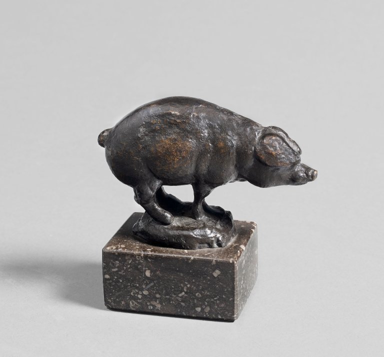 This picture shows the following artwork: August Gaul. ”Schwein, Petschaft”. Circa 1914.