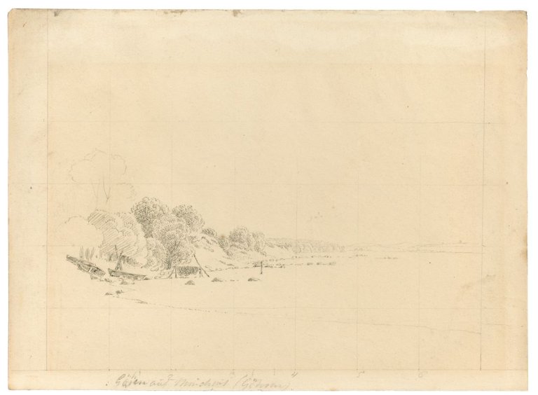 This picture shows the following artwork: Caspar David Friedrich. „Rügische Küste bei Göhren“. July 1806.