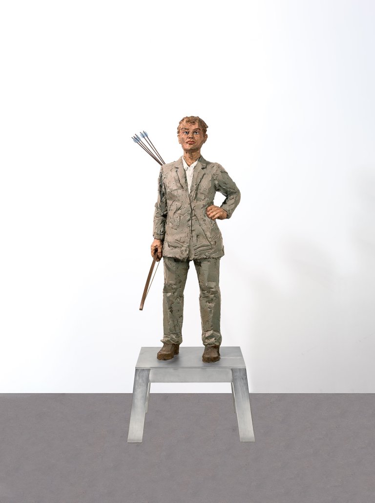 Auf diesem Bild ist das folgende Kunstwerk zu sehen: Stephan Balkenhol. Hermes. 2011.