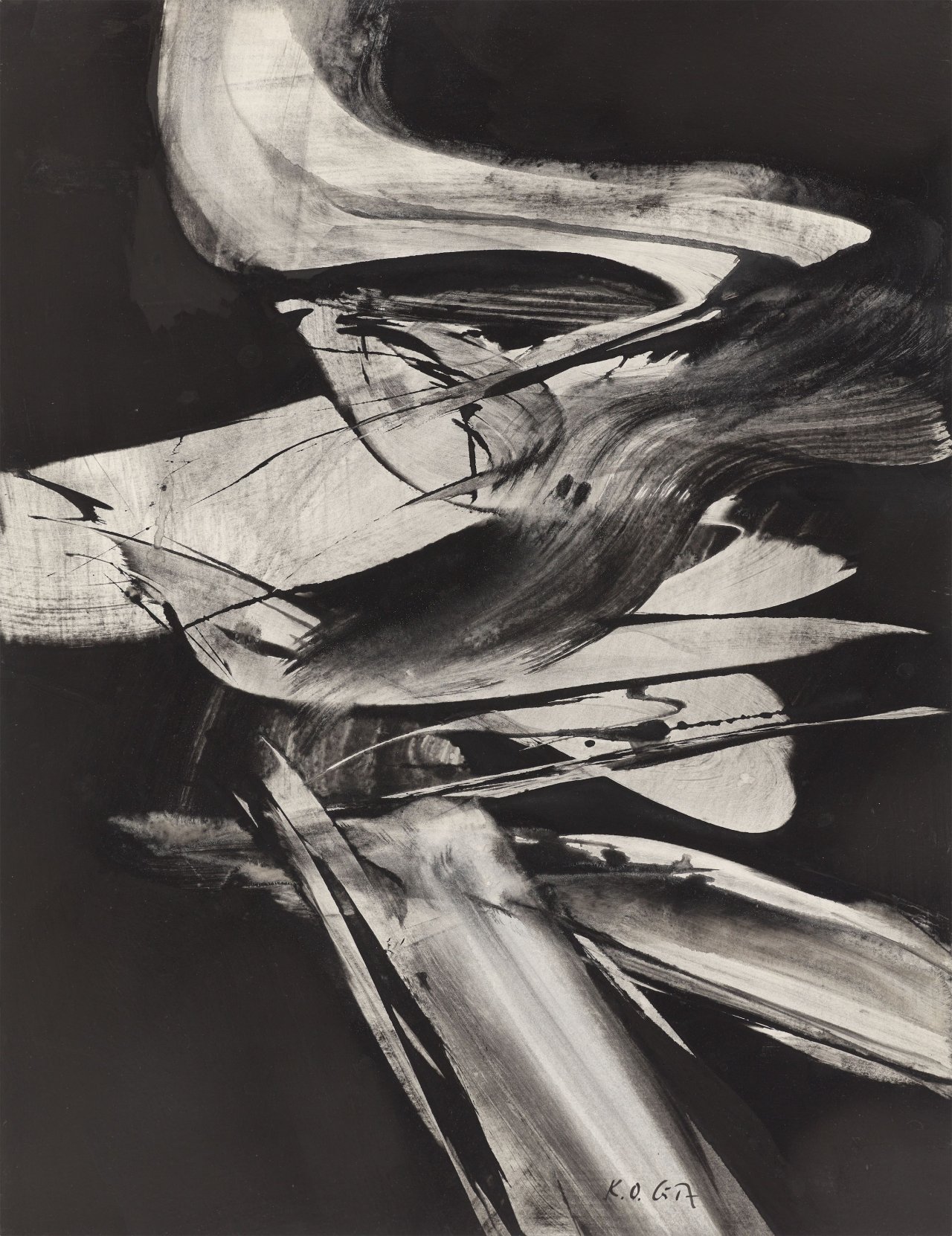 Auf diesem Bild ist das folgende Kunstwerk zu sehen: Karl Otto Götz. Ohne Titel. 1974.