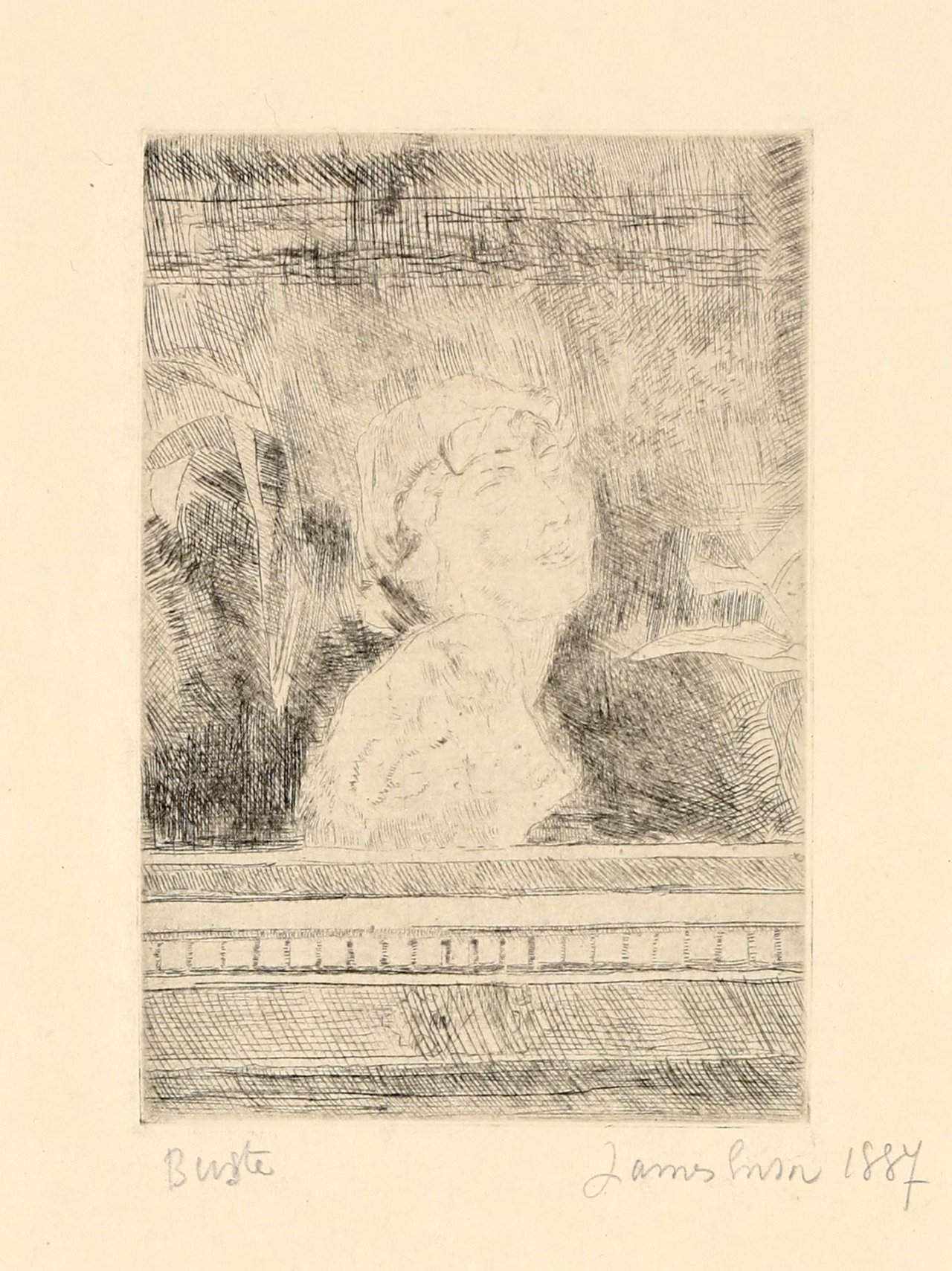 Auf diesem Bild ist das folgende Kunstwerk zu sehen: James Ensor. „Buste“. 1887.
