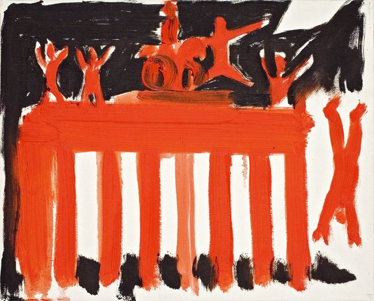 Auf diesem Bild ist das folgende Kunstwerk zu sehen: Karl Horst Hödicke. Brandenburger Tor. 1990.