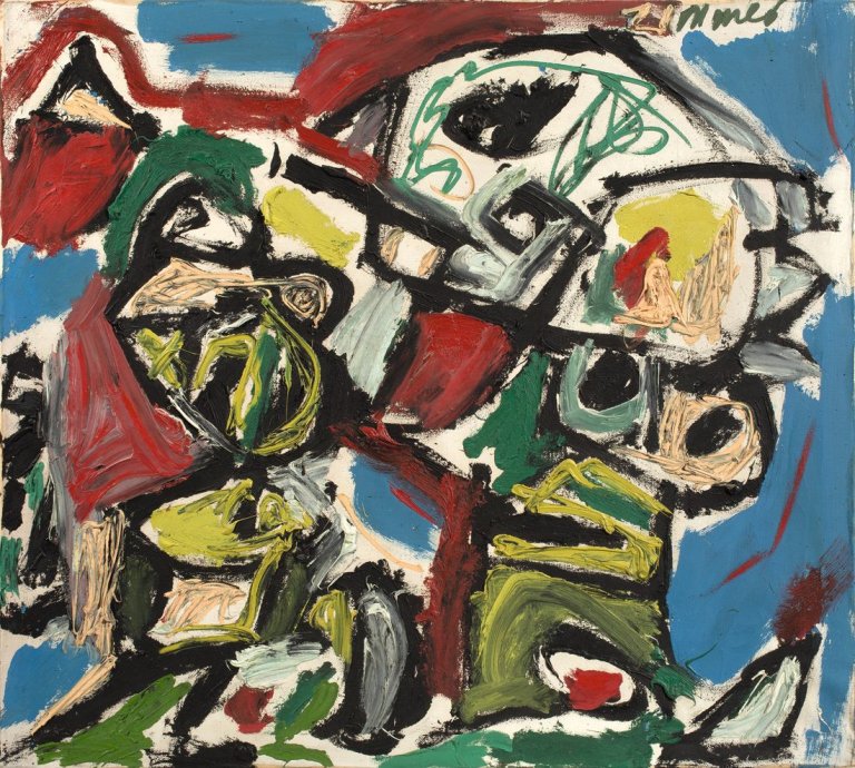 Auf diesem Bild ist das folgende Kunstwerk zu sehen: Hans Peter Zimmer. Ohne Titel. 1961.