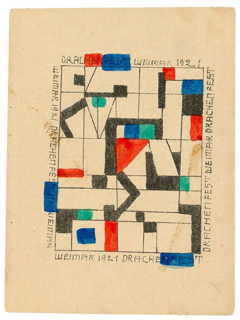 Auf diesem Bild ist das folgende Kunstwerk zu sehen: Lothar Schreyer. „Drachenfest Weimar 1921“. 1921.